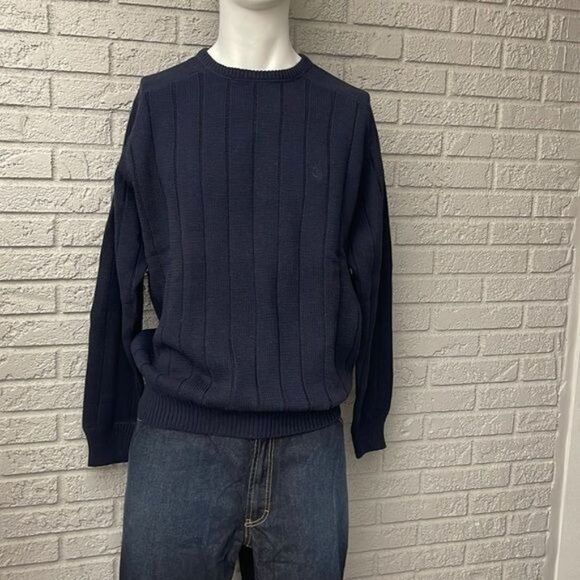 Nautica Chunky Crewneck Navy Sweater Size XL NWT - Picture 1 of 6